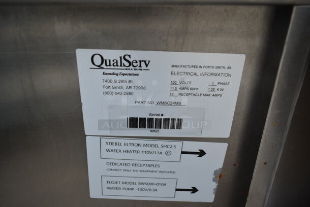 QualServ Stainless Steel Commercial Portable Single Bay Sink on Commercial Casters.  - Image 6 of 6