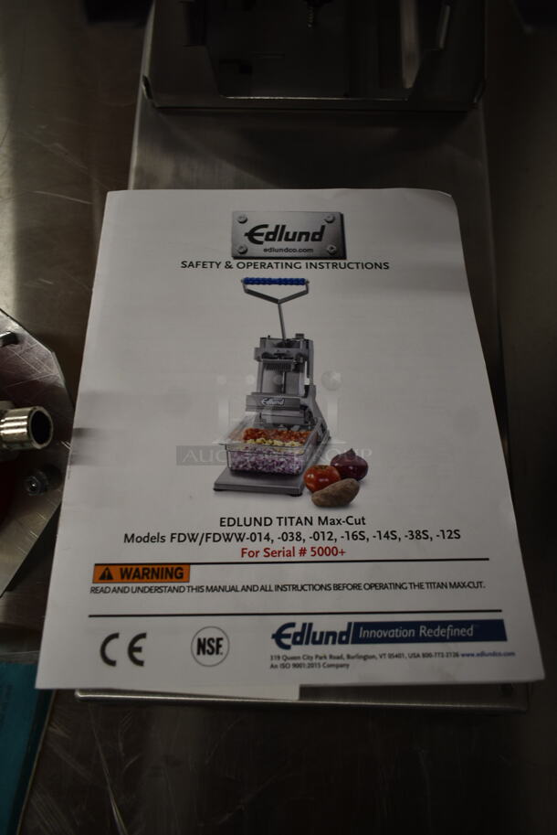 BRAND NEW SCRATCH AND DENT! Edlund FDW-16S Titan Max-Cut Manual 3/16" Slicer with Suction Cup Base - Image 6 of 7