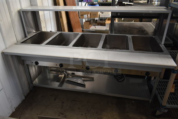 BRAND NEW SCRATCH AND DENT! KoolMore KM-OWS-5SG Stainless Steel Commercial Electric Powered 5 Well Steam Table w/ Under Shelf. 240 Volts. Stock Picture Used as Gallery. - Image 5 of 12