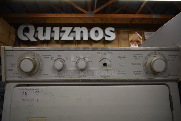 Whirlpool Stacked Top Load Washer and Front Load Dryer.  - Image 5 of 7