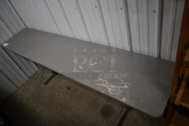 Dining Table on 2 Metal Table Legs. - Image 2 of 3