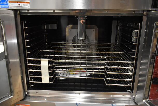 2 BRAND NEW SCRATCH AND DENT! Vulcan VC4GD-11D150K ENERGY STAR Stainless Steel Commercial Gas Powered Full Size Convection Oven w/ View Through Doors, Metal Oven Racks and Thermostatic Controls. 2 Times Your Bid! Tested and Working! - Image 8 of 12