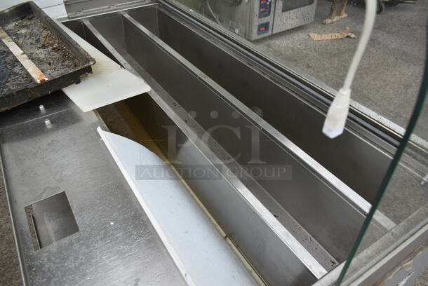 Duke SUB-CP-TC60 M Stainless Steel Commercial Subway Sandwich Make Line Prep Table w/ Sneeze Guard. 120 Volts, 1 Phase.  - Image 4 of 7