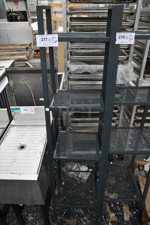 Metal Mesh 4 Tier Shelving Unit. - Image 1 of 3