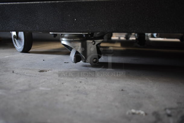 Metal Commercial Floor Style Bakery Display Case Merchandiser on Commercial Casters. Casters Have Damage. - Image 7 of 9