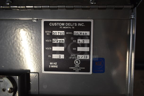 Custom Deli's Inc DILW4H Metal Commercial 2 Tier Warming Display Case on Commercial Casters. 120/208 Volts, 1 Phase. - Image 9 of 9