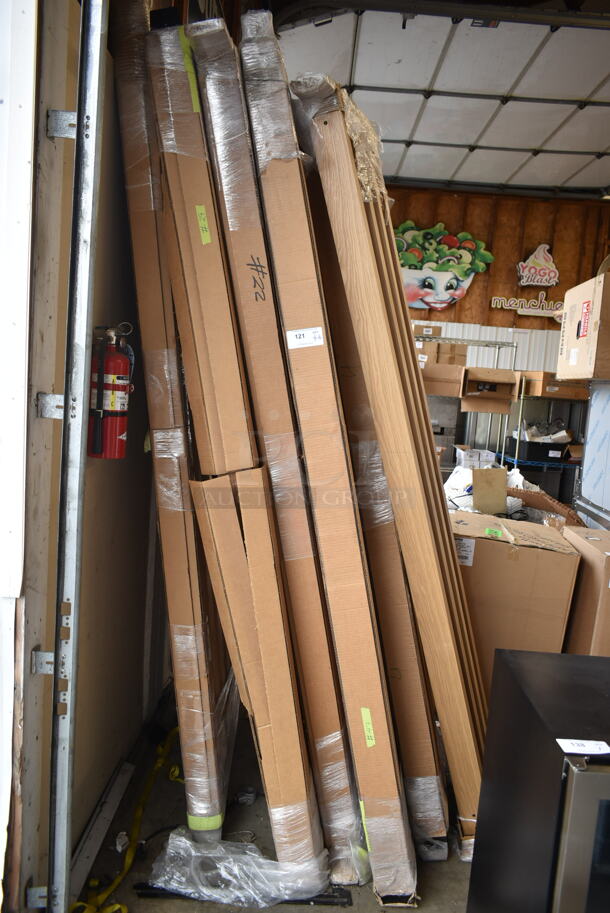 6 BRAND NEW IN BOX! Wood Pattern Dividers. - Image 1 of 4