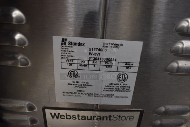 APW Wyott W-3Vi Commercial Stainless Steel Countertop Food Warmer 
With One Pan Well. 120V, 1 Phase. Tested and Working! - Image 4 of 4