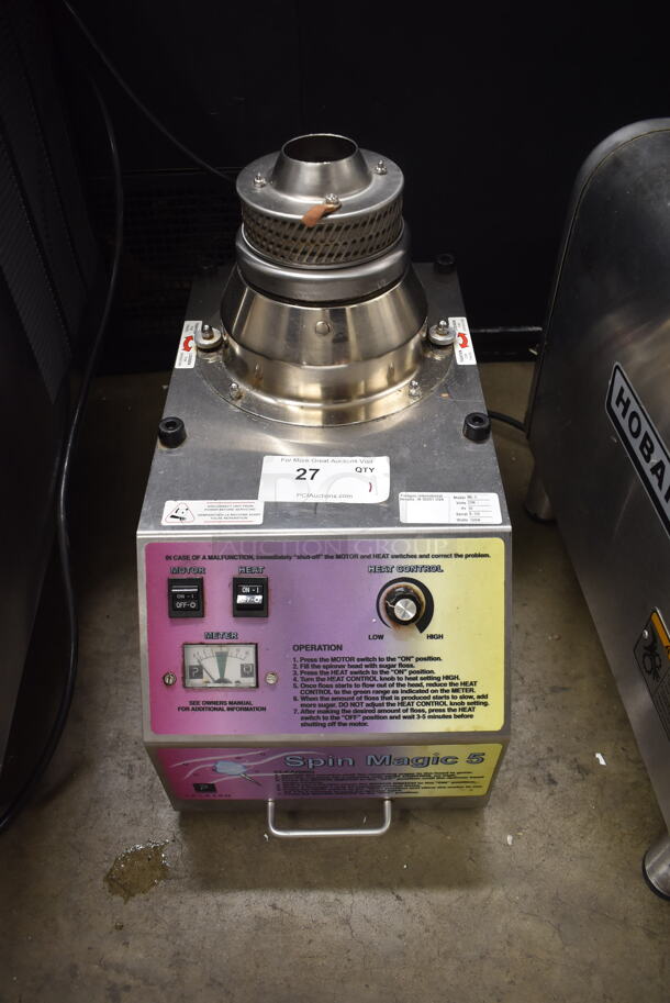Spin Magic MS-5 Commercial Stainless Steel Countertop Cotton Candy Machine.  120V. Tested and Working! - Image 1 of 5