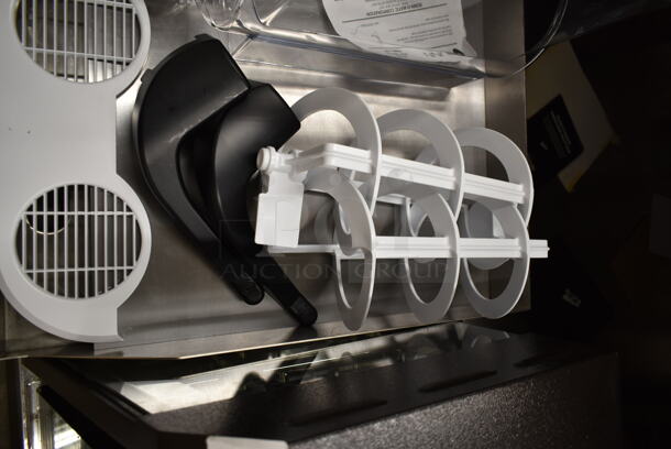 BRAND NEW SCRATCH AND DENT! 2 Poly Clear Slushie Machine Hoppers and Drip Tray. - Image 5 of 7