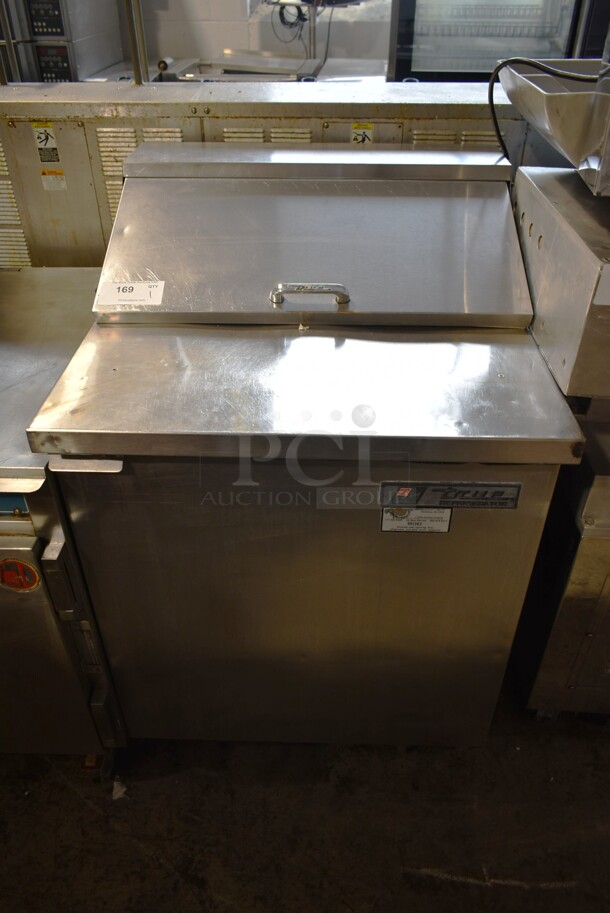 True Stainless Steel Commercial Sandwich Salad Prep Table Bain Marie Mega Top on Commercial Casters. 115 Volts, 1 Phase. Tested and Powers On But Does Not Get Cold - Image 1 of 7