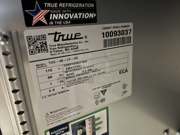 BRAND NEW IN BOX! 2021 True TUC-48-LP-HC Stainless Steel Commercial 2 Door Undercounter Cooler. 115 Volts, 1 Phase. 48x30x32 - Image 4 of 8