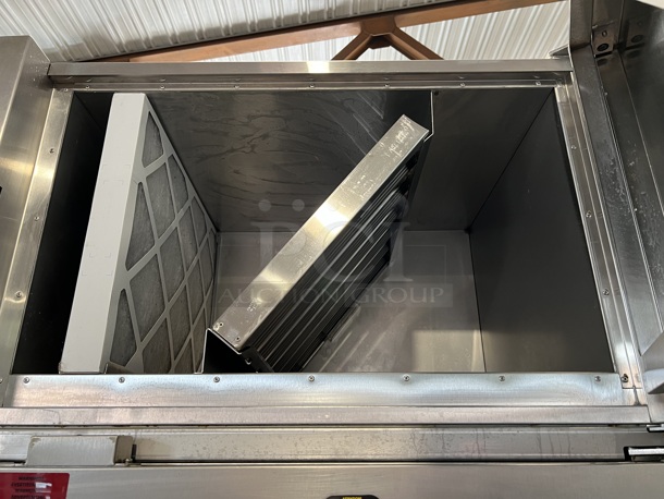 2013 Alto Shaam 10.10 ESVH Stainless Steel Commercial Electric Powered Combi Convection Oven w/ Ventless Hood and Equipment Stand on Commercial Casters. 208-240 Volts, 3 Phase. - Image 10 of 11