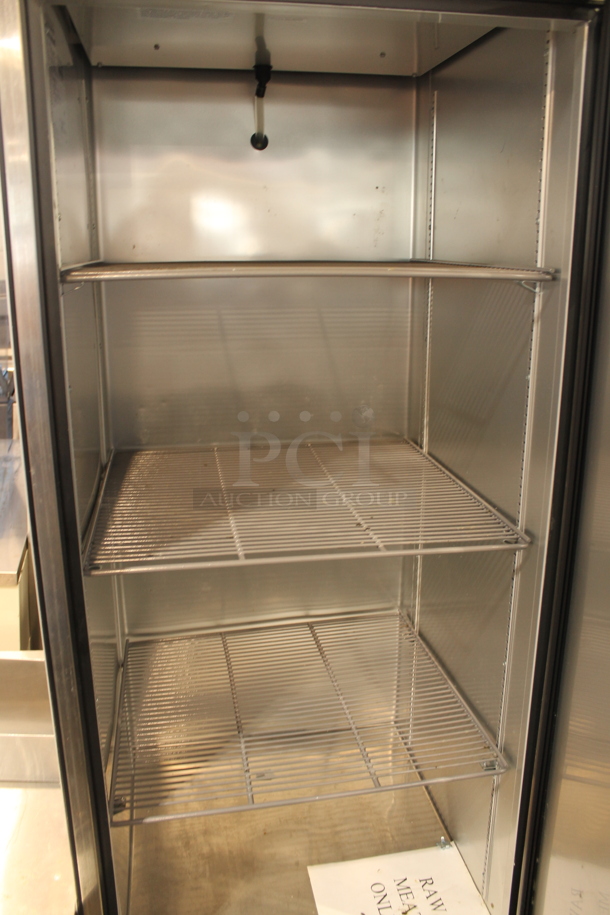 2018 True T-23-HC Stainless Steel Commercial Single Door Reach In Cooler w/ Poly Coated Racks on Commercial Casters. 115 Volts, 1 Phase. Tested and Working!
 - Image 5 of 6