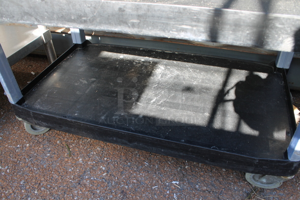 Black Poly 3 Tier Cart w/ Push Handles on Commercial Casters. - Image 4 of 4