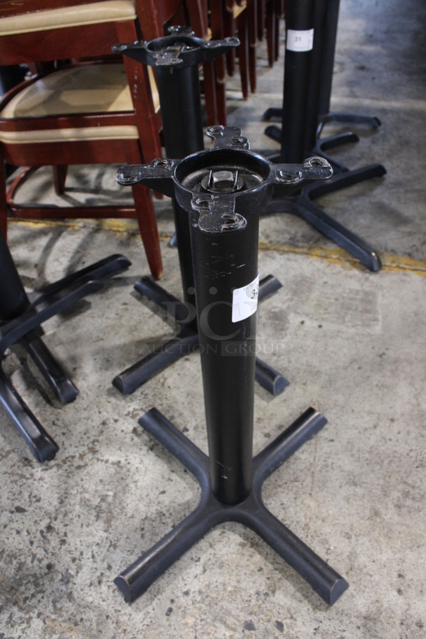 2 Black Metal Table Bases. 21x21x28. 2 Times Your Bid! - Image 2 of 4