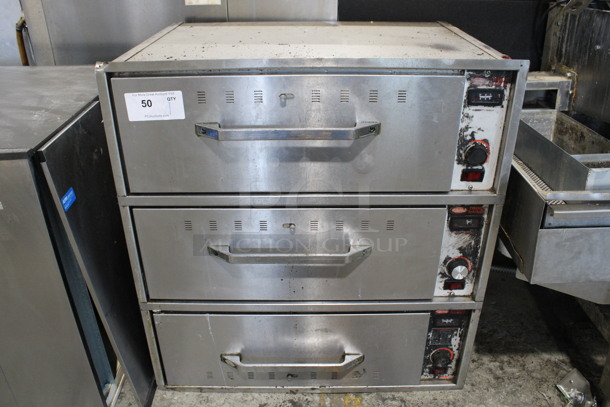 Hatco Stainless Steel Commercial 3 Drawer Food Warmer. 29.5x23.5x31. Cannot Test - Unit Was Previously Hardwired