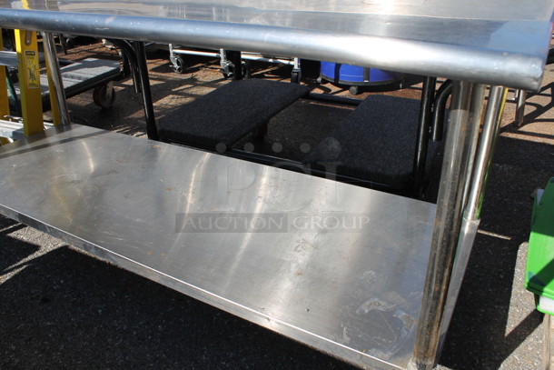 Stainless Steel Table w/ Back Splash and Under Shelf. - Image 3 of 5
