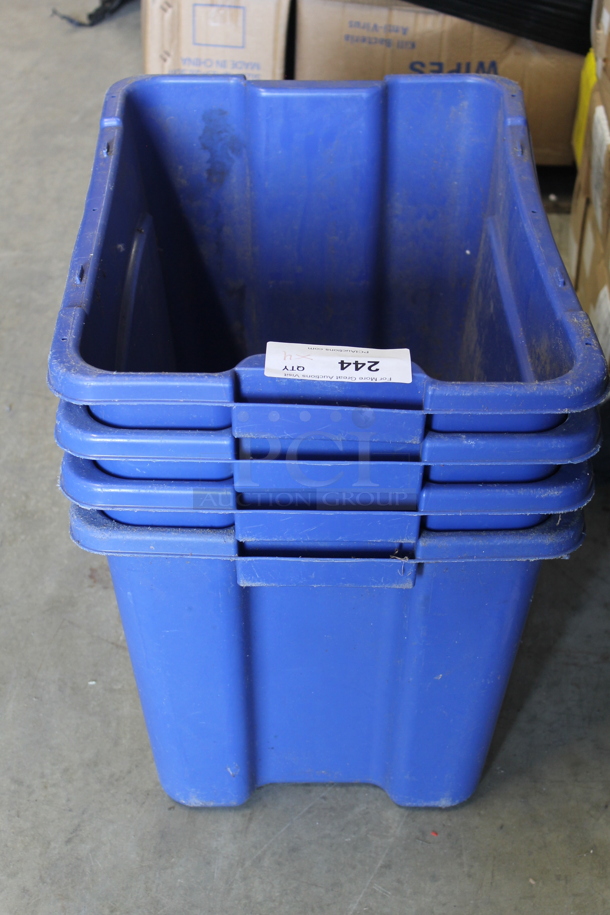 4 Blue Poly Recycling Bins. 4 Times Your Bid! - Image 2 of 2
