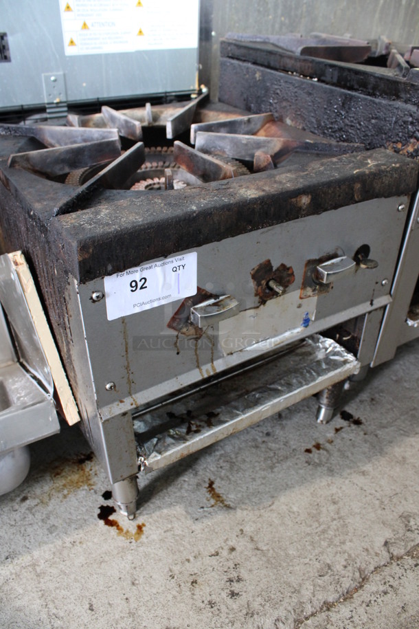 Stainless Steel Commercial Natural Gas Powered Single Burner Stock Pot Range. 18x21x19 - Image 3 of 5