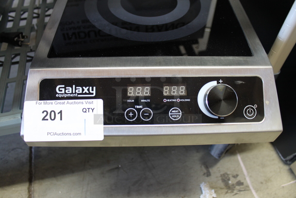 BRAND NEW SCRATCH AND DENT! Galaxy DIC3501 Stainless Steel Commercial Countertop Single Burner Induction Range. 120 Volts, 1 Phase. Tested and Working! - Image 2 of 4