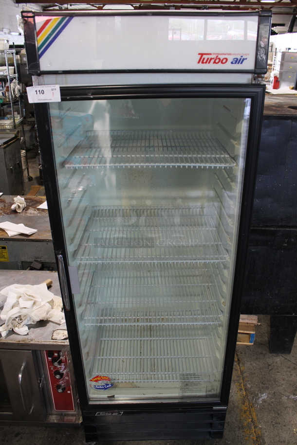 Turbo Air TGM-22R Metal Commercial Single Door Reach In Cooler Merchandiser w/ Poly Coated Racks. 115 Volts, 1 Phase. Tested and Powers On But Does Not Get Cold - Image 1 of 7