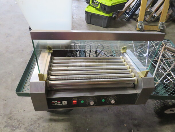 One Hot Dog Roller With Sneeze Guard. Model# EP19235. 110 Volt.  - Image 1 of 2