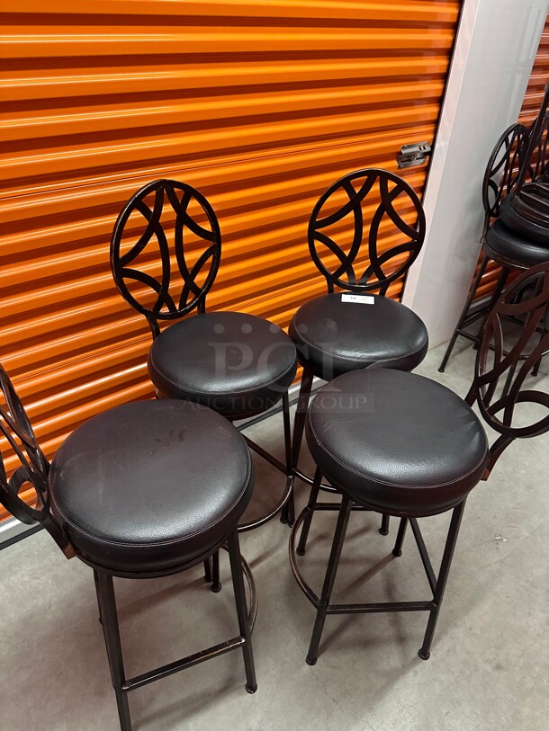 Clean! Classic Luxury Upholstered Black Leather Dining Chair Heavy Duty  - Image 1 of 8