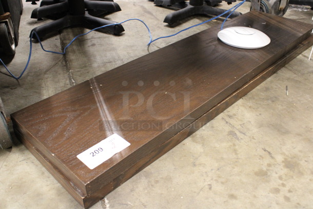 2 Wooden Planks w/ 1 Attached U Hub. 48.5x12.5x1.5
