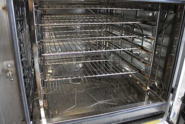 Convotherm C4eT 6.20 GS Stainless Steel Commercial Natural Gas Powered Combination Convection Oven on Stainless Steel Equipment Stand w/ Commercial Casters. 68,200 BTU. - Image 3 of 5