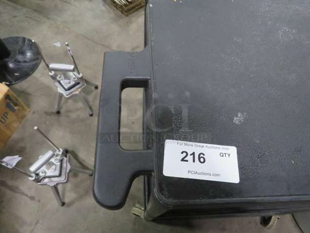 One Luxor 3 Shelf Cart On Casters. Handle Broken. See Pic. 27X18X32.5 - Image 2 of 2