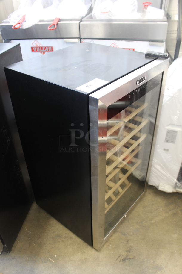 BRAND NEW SCRATCH AND DENT! Whynter FWC-341TS Stainless Steel 34 Bottle Freestanding Stainless Steel Wine Refrigerator with Display Shelf and Digital Control. 115 Volts, 1 Phase. Tested and Working! - Image 2 of 6