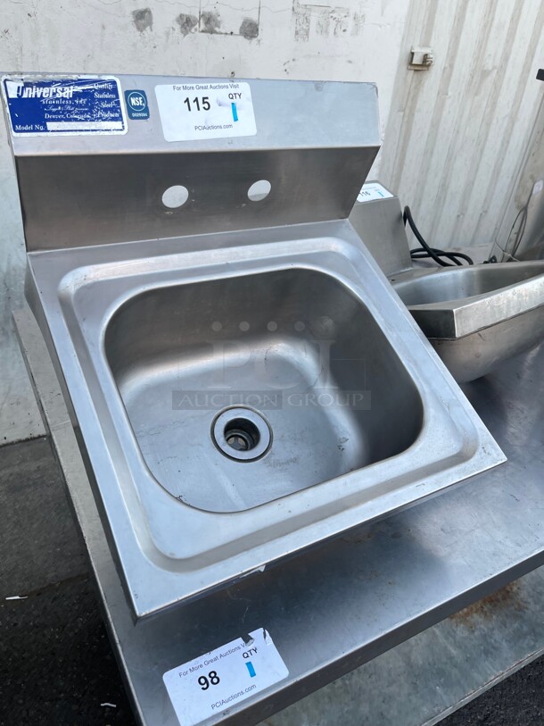 Clean! Universal Commercial 15 inch Stainless Steel Hand Sink NSF  - Image 3 of 7