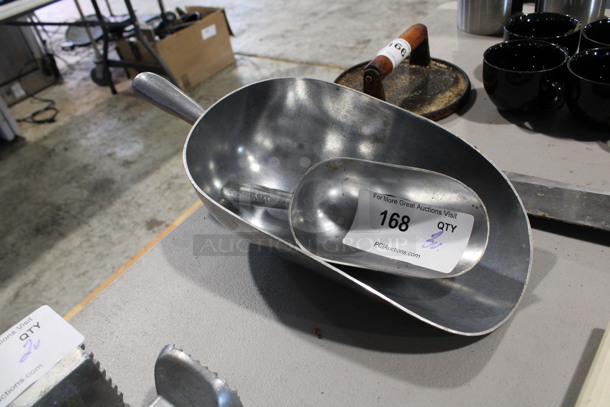 3 Various Metal Ice Scoopers. Includes 16x6.5x4. 3 Times Your Bid!