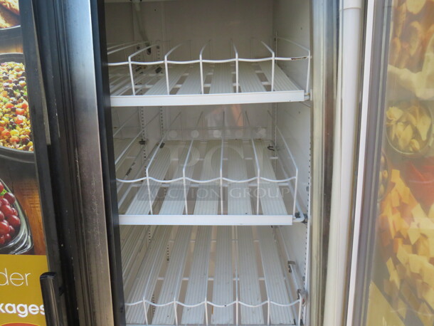 One WORKING True 2 Door Cooler With 3 Rows Of Soda Racking. Model# GDM-35. 115 Volt. 40X30X79 - Image 4 of 4