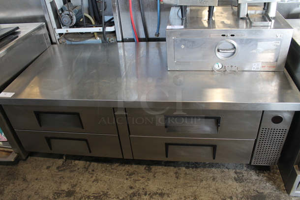 True TRCB-72 Stainless Steel Commercial 4 Drawer Chef Base on Commercial Casters. 115 Volts, 1 Phase. Tested and Working! - Image 2 of 5