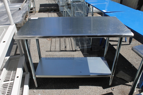 Stainless Steel Table w/ Metal Under Shelf.