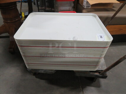 One Lot Of 39 Assorted Color 26X18 Trays.
