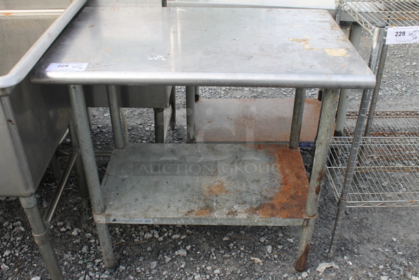 Stainless Steel Commercial Table w/ Metal Under Shelf. - Image 1 of 2