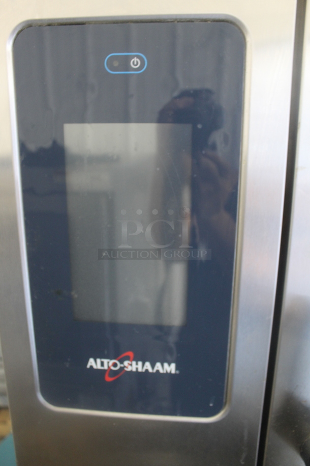 2018 Alto Shaam CTP10-10E Stainless Steel Commercial Electric Powered Combitherm Convection Oven on Metal Equipment Stand. 208-240 Volts, 3 Phase. - Image 4 of 6