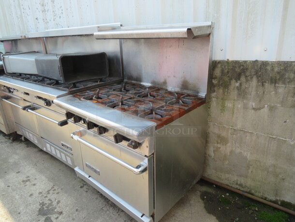 One American Range 6 Burner Natural Gas Range With SS Over Shelf. 36X33X57 - Image 2 of 3