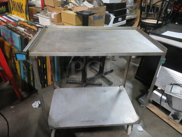 One Lakeside Stainless Steel 2 Shelf Cart. 38X21X37 - Image 1 of 1