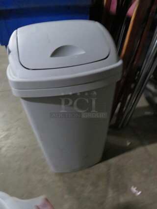 One Lot Of 2 Trash Cans With 1 Flip Lid.