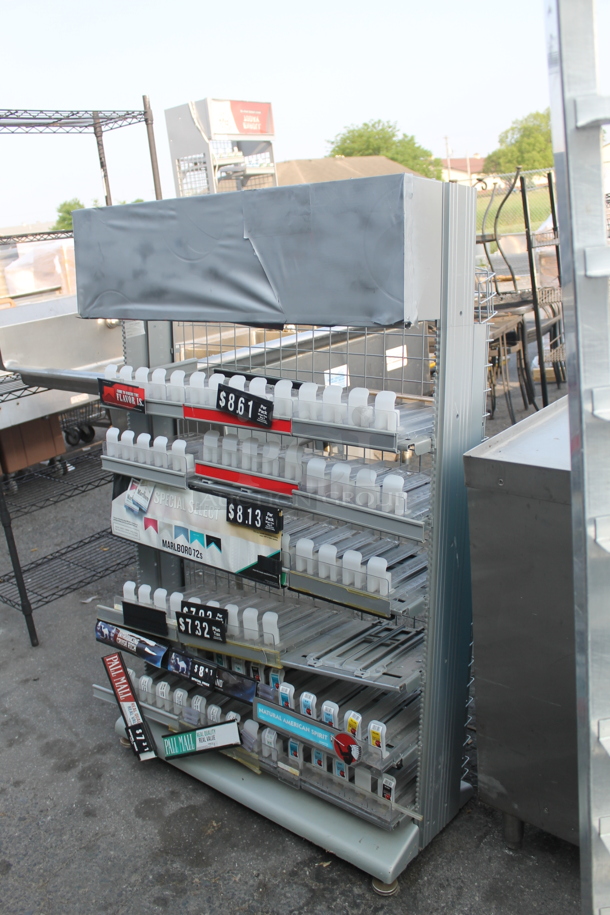 Commercial Stainless Steel Open Rack Cigarette Display Unit - Image 5 of 6