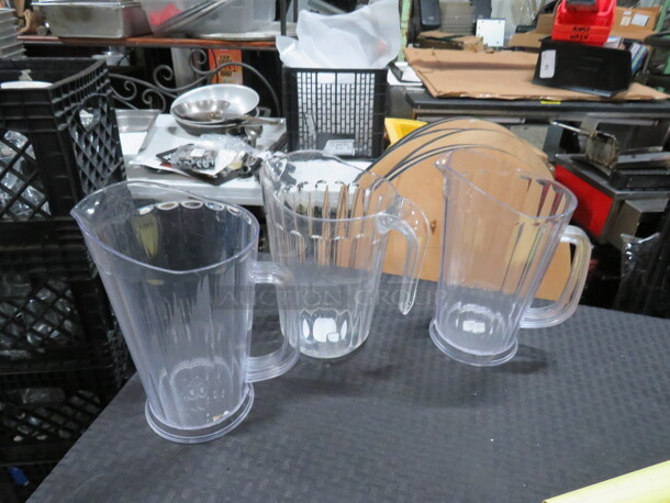 Clear Poly Pitcher. 3XBID - Image 1 of 1