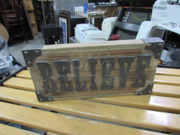 One 16X8 Believe Sign.