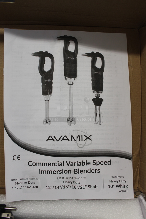 LIKE NEW! AvaMix 928IB10 Stainless Steel Commercial Medium-Duty 10" Variable Speed Immersion Blender - 3/4 HP. Unit Has Only Been Used a Few Times! Tested and Working! - Image 5 of 6