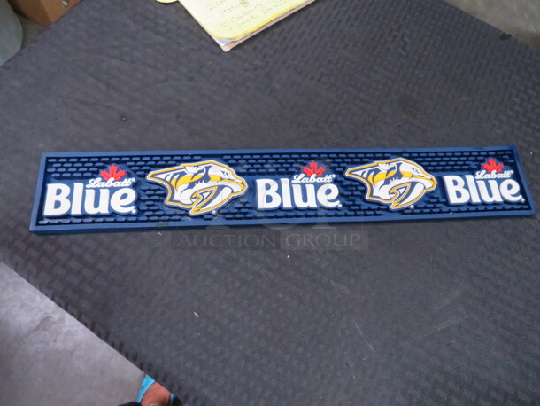 One Blue Labatt/Predators Bar Mat. 20.5X3.5 - Image 1 of 1