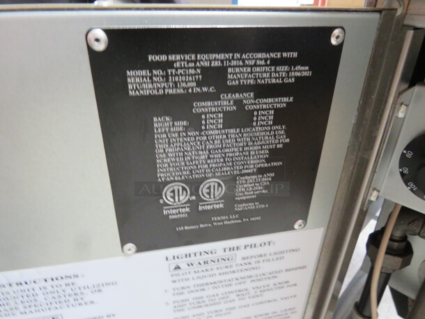 One NEW Stainless Steel Thermotek Natural Gas Pasta Cooker. Model# TT-PC150-N. 16X34X47.5. - Image 4 of 5