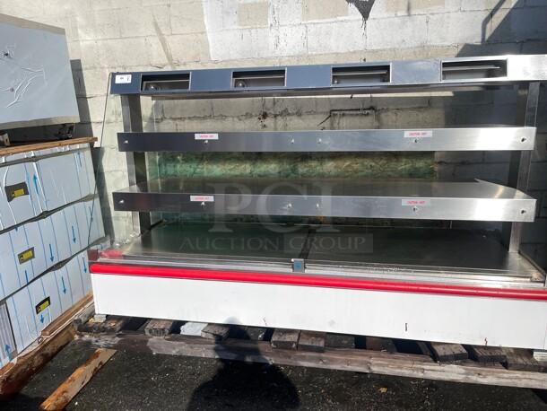 New! HARDT ZONE 8 95in Commercial SELF SERVICE HEATED CASE 3 Tier Heated Display NSF  120/220 Volt 1 Phase Tested and Working! - Image 4 of 10